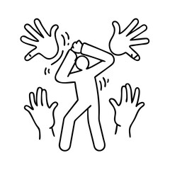 jazz hands icon, jazz hands line art - simple line art of jazz hands, perfect for jazz hands logos and icons
