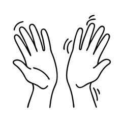 jazz hands icon, jazz hands line art - simple line art of jazz hands, perfect for jazz hands logos and icons