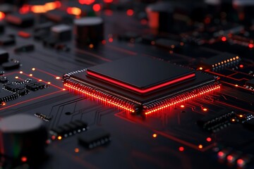 Circuit Board Chip Closeup (1)