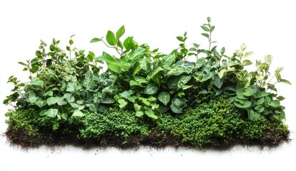 Obraz premium Lush Green Plants Displaying Varieties of Leaves for Fresh and Natural Indoor Decor Inspirations