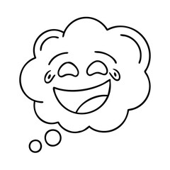 laugh bubble icon, laugh bubble line art - simple line art of laugh bubble, perfect for laugh bubble logos and icons