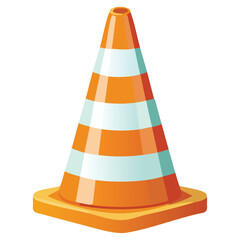 Road Construction Safety with Traffic Cones
