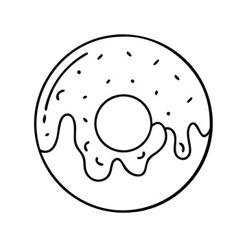 recommend clip art: maple glazed doughnut icon, maple glazed doughnut line art - simple line art of maple glazed doughnut, perfect for maple glazed doughnut logos and icons