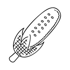 mexican corn on the cob elote icon, mexican corn on the cob elote line art - simple line art of mexican corn on the cob elote, perfect for mexican corn on the cob elote logos and icons