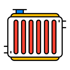 Heating Icon. Visual representation of heating used in HVAC and home service contexts