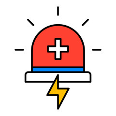 Emergency Services Icon. Visual representation of emergency services used in HVAC and home service contexts