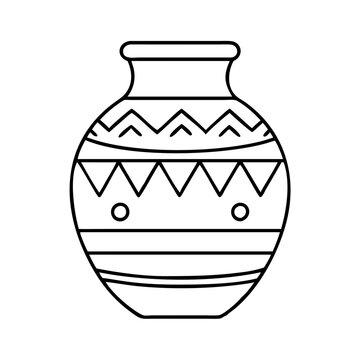 recommend clip art: mexican pottery vase icon, mexican pottery vase line art - simple line art of mexican pottery vase, perfect for mexican pottery vase logos and icons
