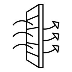 Ventilation Icon. Visual representation of ventilation used in HVAC and home service contexts