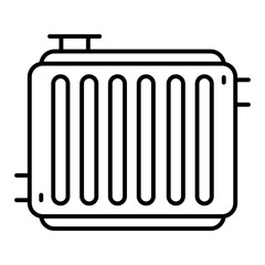 Heating Icon. Visual representation of heating used in HVAC and home service contexts
