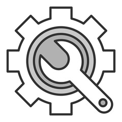 Repair Icon. Visual representation of repair used in HVAC and home service contexts
