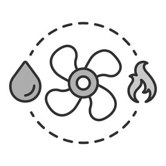 HVAC System Icon. Visual representation of hvac system used in HVAC and home service contexts
