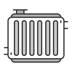 Heating Icon. Visual representation of heating used in HVAC and home service contexts