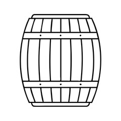 oak wine barrel icon, oak wine barrel line art - simple line art of oak wine barrel, perfect for oak wine barrel logos and icons