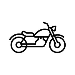 Motorcycle icon in minimalist style  