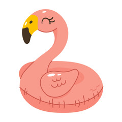 Inflatable flamingo float cartoon for summer fun © Anna