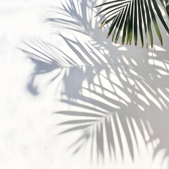 Nature's Shadow Play: Delicate fronds cast intricate shadows on a simple surface, embodying the dance between light and life. The image whispers of warm climates and the serene beauty of nature.