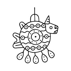 pi ata icon, pi ata line art - simple line art of pi ata, perfect for pi ata logos and icons