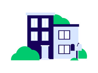 Obraz premium House building vector concept operation hand drawn illustration 