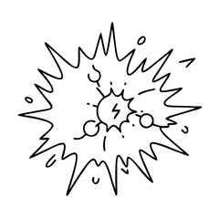 plasma burst icon, plasma burst line art - simple line art of plasma burst, perfect for plasma burst logos and icons