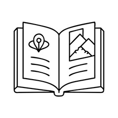 pop up book icon, pop up book line art - simple line art of pop up book, perfect for pop up book logos and icons