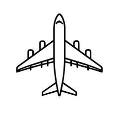 airplanes  top views, vector illustration