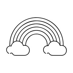 rainbow icon, rainbow line art - simple line art of rainbow, perfect for rainbow logos and icons