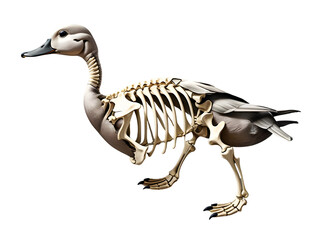 Detailed Anatomy of a Duck Skeleton: A High-Resolution Image transparent background