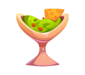 Cartoon Mexican font salsa sauce and chip letter Y. Hispanic culture holiday snack ABC font letter. Cinco de Mayo festival meal vector English alphabet symbol or Mexican fiesta typeset element