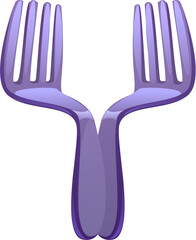 Fast food cafe or meal English ABC font typeface letter Y. Takeaway cafe tableware font typeset letter, fastfood restaurant forks vector typeset symbol. English alphabet or ABC font element