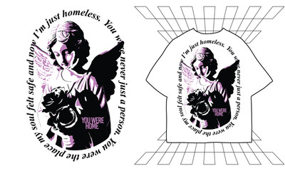 you were home typography t-shirt design