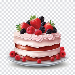 cake with strawberries