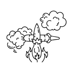 rocket exhaust flames icon, rocket exhaust flames line art - simple line art of rocket exhaust flames, perfect for rocket exhaust flames logos and icons