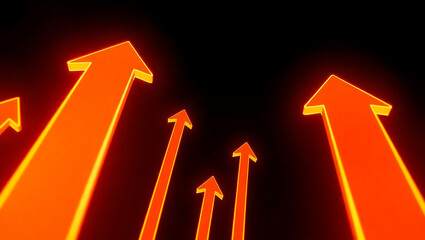 red arrow on black background