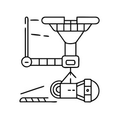 space docking arm icon, space docking arm line art - simple line art of space docking arm, perfect for space docking arm logos and icons