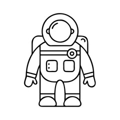 spacesuit icon, spacesuit line art - simple line art of spacesuit, perfect for spacesuit logos and icons