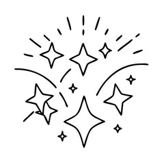 Obraz premium sparkling inspiration icon, sparkling inspiration line art - simple line art of sparkling inspiration, perfect for sparkling inspiration logos and icons
