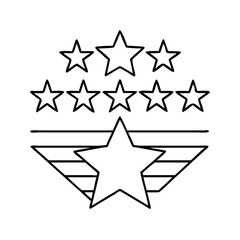 stars and stripes icon, stars and stripes line art - simple line art of stars and stripes, perfect for stars and stripes logos and icons