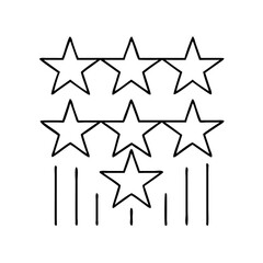 stars and stripes icon, stars and stripes line art - simple line art of stars and stripes, perfect for stars and stripes logos and icons