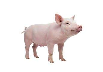 Adorable Pink Piglet: Farm Animal Image transparent background