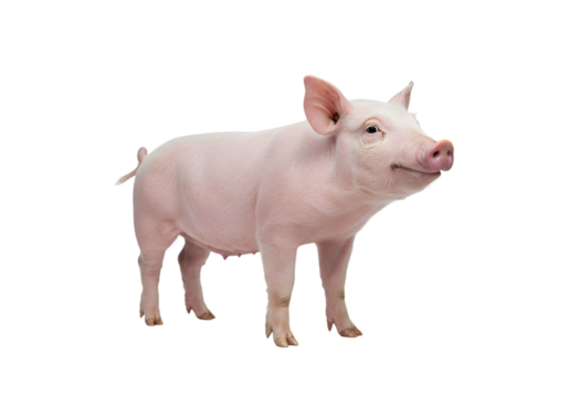 Adorable Pink Piglet: Farm Animal Image transparent background