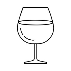 stemless wine glass icon, stemless wine glass line art - simple line art of stemless wine glass, perfect for stemless wine glass logos and icons