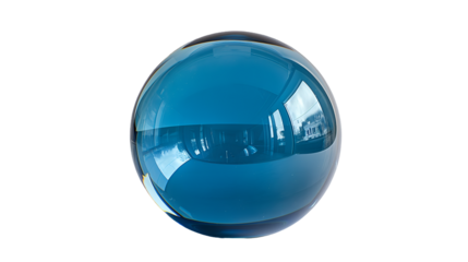 Teal Glass Sphere Modern Decorative Crystal Ball Design.