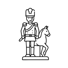 toy soldier icon, toy soldier line art - simple line art of toy soldier, perfect for toy soldier logos and icons