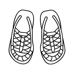 traditional sandals huaraches icon, traditional sandals huaraches line art - simple line art of traditional sandals huaraches, perfect for traditional sandals huaraches logos and icons