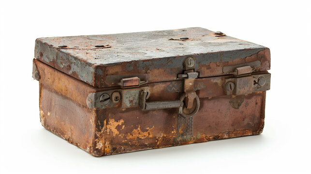 Vintage Ajar Lid Lockbox on white background.PNG