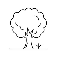 tree icon, tree line art - simple line art of tree, perfect for tree logos and icons