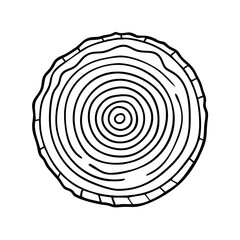 Fototapeta premium tree rings icon, tree rings line art - simple line art of tree rings, perfect for tree rings logos and icons
