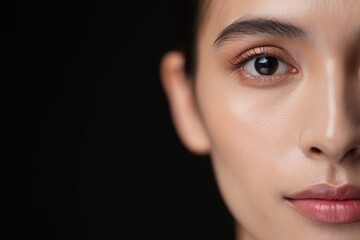 Obraz premium Part of a face of a beautiful emotional woman