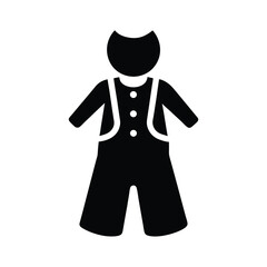Kid Clothes Icon in Simple Vector Silhouette Style