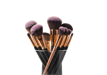Professional Makeup Brush Set: High-Quality Cosmetic Brushes transparent background